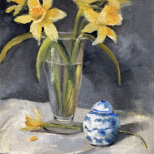 Daffodils with Ginger Jar_MilessaMurphy